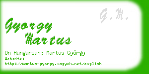 gyorgy martus business card